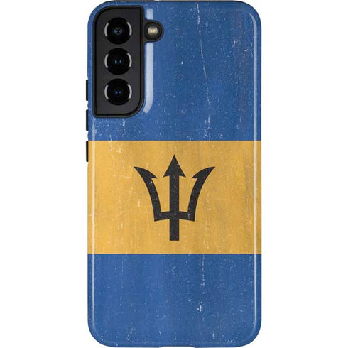 Barbados Flag Distressed Galaxy S22 Plus Pro Case